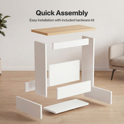Levede Side Table Slim Storage Magazine Rack Sofa End Table Small Space Compact