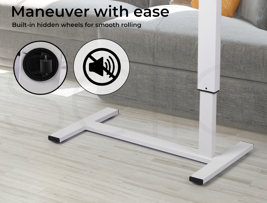 Levede Mobile Standing Desk Height Adjustable Sit Stand Over Bed Laptop Table