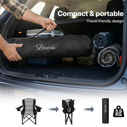 Levede Oversized Folding Camping Chair Portable Outdoor Garden Beach Chair 200KG