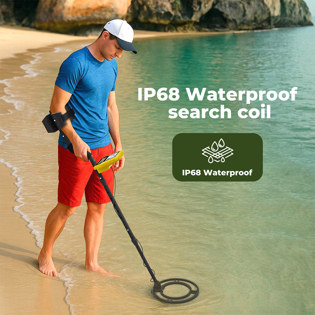 Traderight Deep Professional Metal Detector Hunt Treasure Gold Coins Waterproof