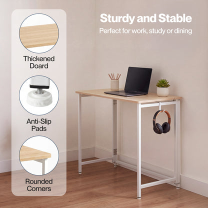 Levede Folding Computer Desk Small Laptop Study Table Portable Office Desk 80cm