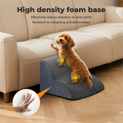 Skylos 2 Step Dog Ramp Pet Stairs for Small Dogs Bed Sofa Foam Non-Slip Washable