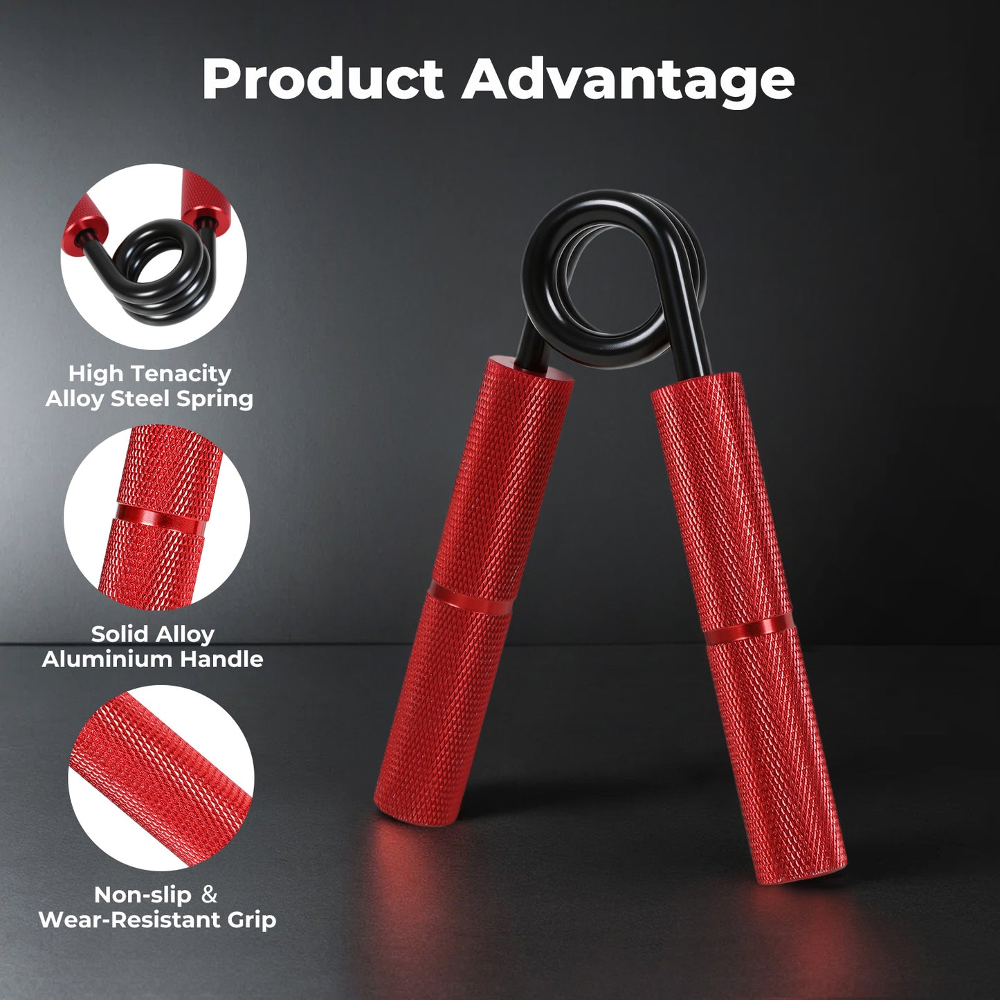 Centra Hand Grip Strengthener Set Gym Trainer Gripper Metal Non Slip 100-350LB