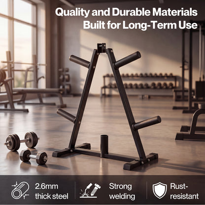 Centra Weight Plate Storage Rack Olympic Plate Holder Gym Weight Stand Tree