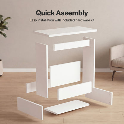 Levede Side Table with Magazine Rack Modern Slim End Table for Living Room