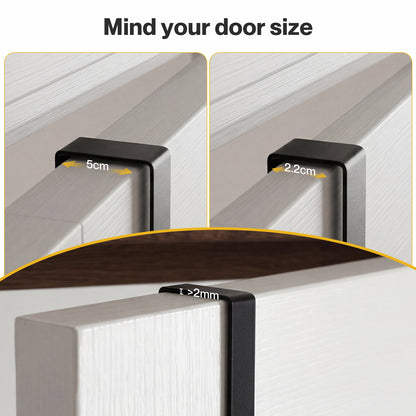 TOQUE Over Door Pantry Organiser 6 Tier Kitchen Hanging Storage Rack Black Metal