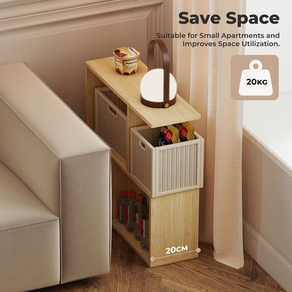 Levede Slim Sofa Side Table Narrow End Accent Table 3 Tier for Living Room 20cm