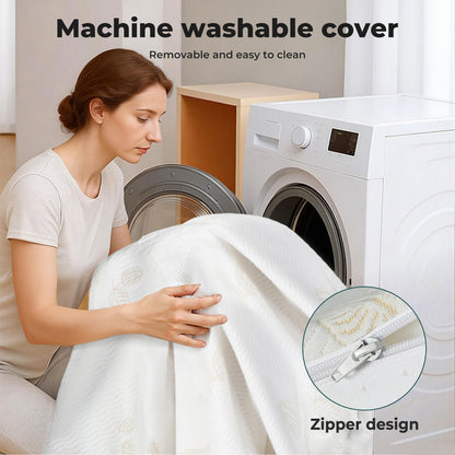Lavio Mattress Topper Memory Foam Super King Dual Layer Pressure Relief Washable