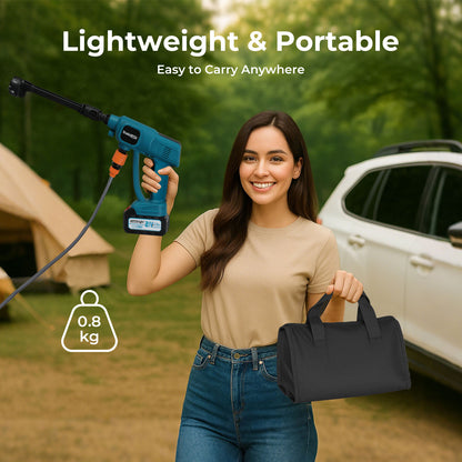 Traderight Cordless Portable Pressure Washer 50Bar 230L/H Spray Gun Car Cleaner