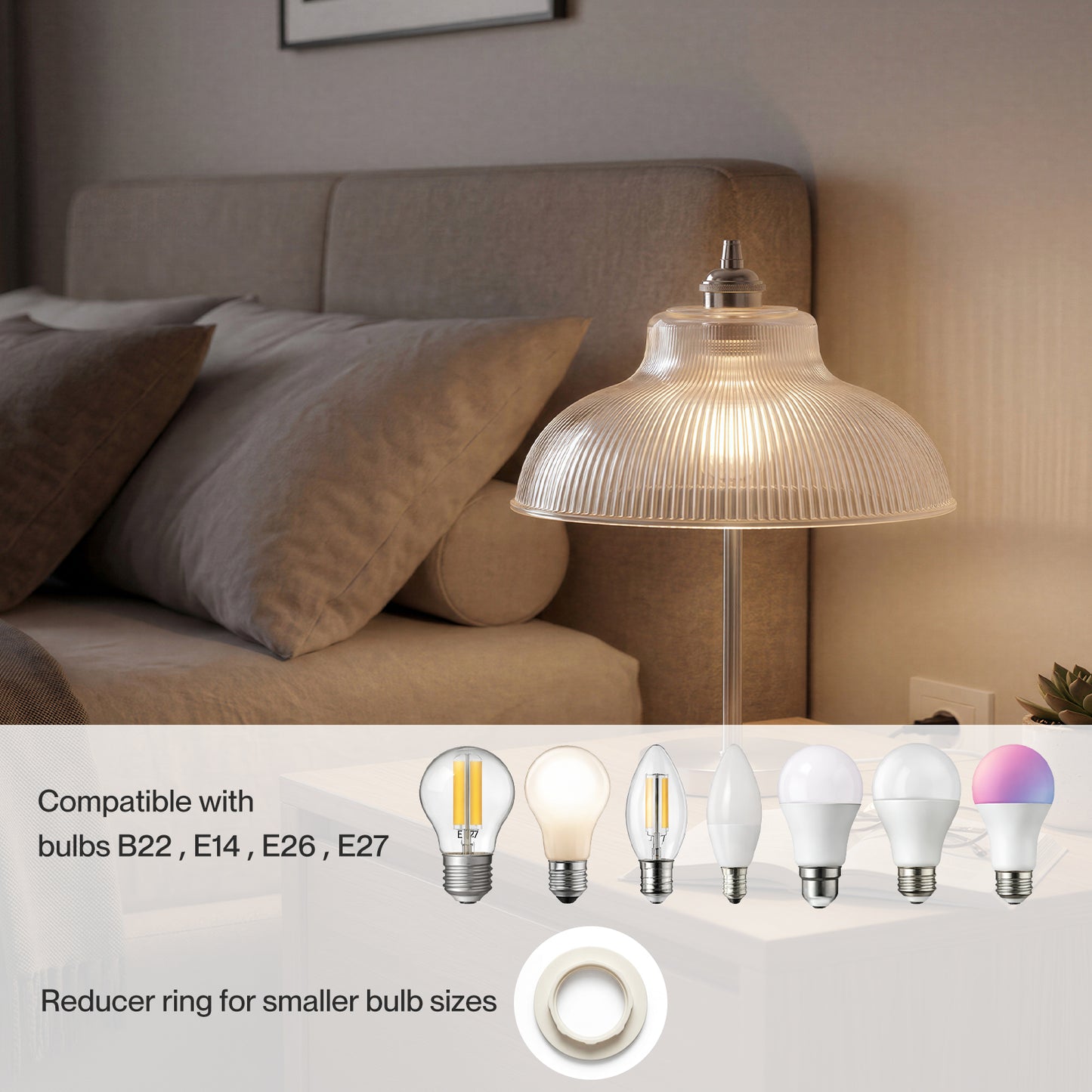 Emitto Ceiling Light Shade Pendant Glass Lamp Bistro Adjustable Clear Color