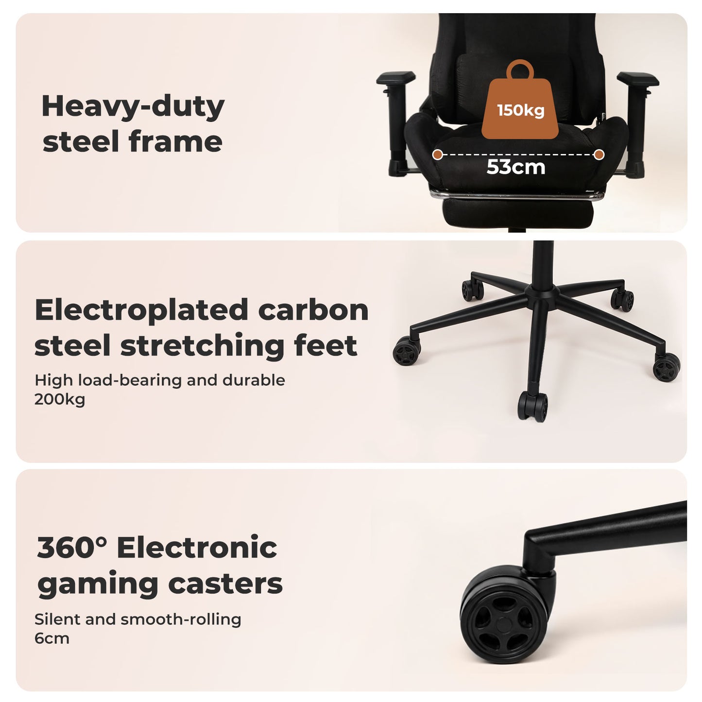 Ergonomic Office Chair Reclining Executive Chair Spring Seat Adjustable Armrest