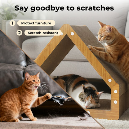 Skylos Cat Scratching Board House Corrugated Cardboard Cat Scratcher Indoor