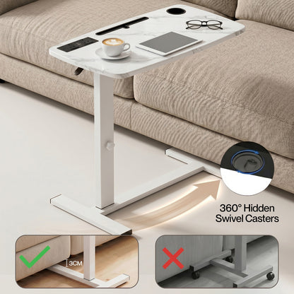 Levede Mobile Standing Desk Height Adjustable Sit Stand Over Bed Laptop Table