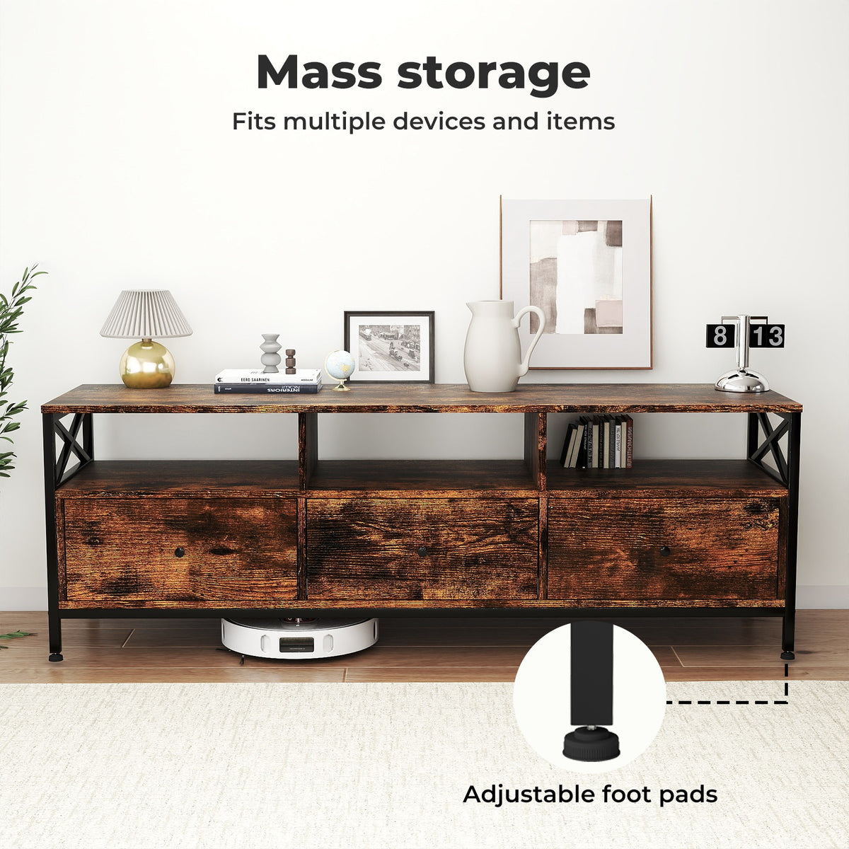 Levede TV Stand Cabinet Entertainment Unit with Drawers Shelves for 65 Inch TV