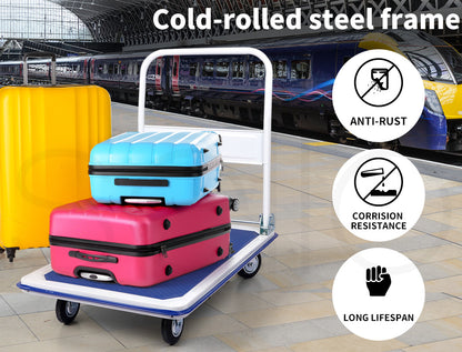 300kg Folding Truck Trolley Platform Cart Hand Sack Fold Transport Heavy Duty