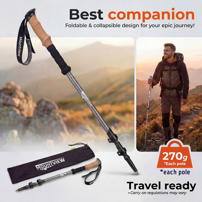 Mountview Trekking Poles Aluminum 7075-T6 Lightweight Hiking Sticks 2 PCS