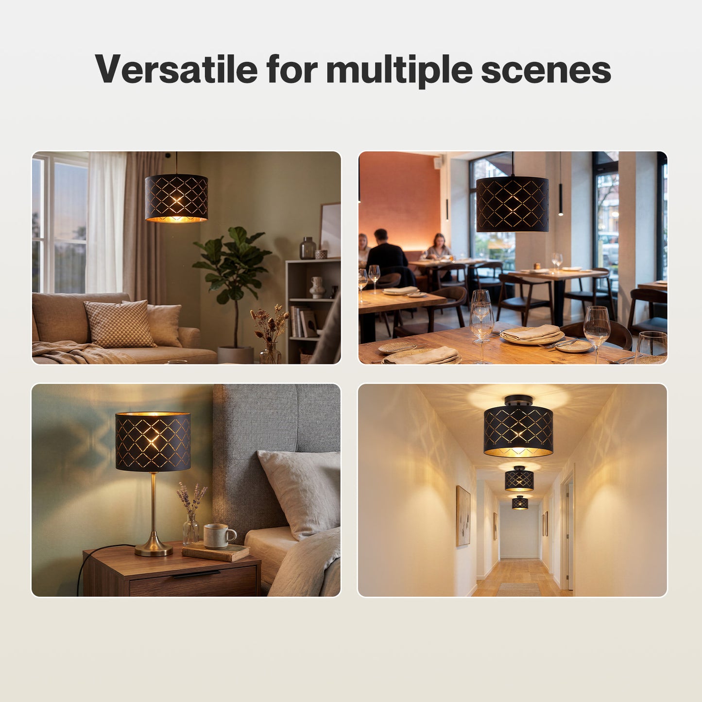 Emitto Ceiling Light Shade Pendant Drum Lampshade Lightshade Living Room Lamp