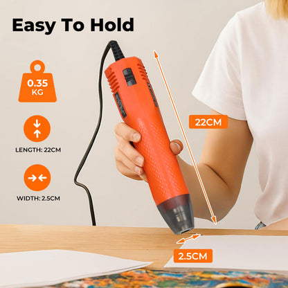 Traderight Hot Air Gun Portable Mini Heat Gun for DIY Crafts Shrink Wrapping