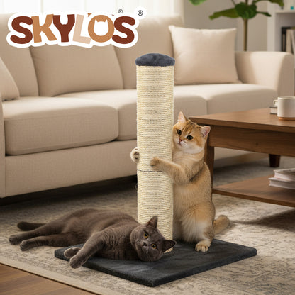 Skylos Tall Cat Scratching Post Natural Sisal Pole Hevay Duty Base Scratcher Toy