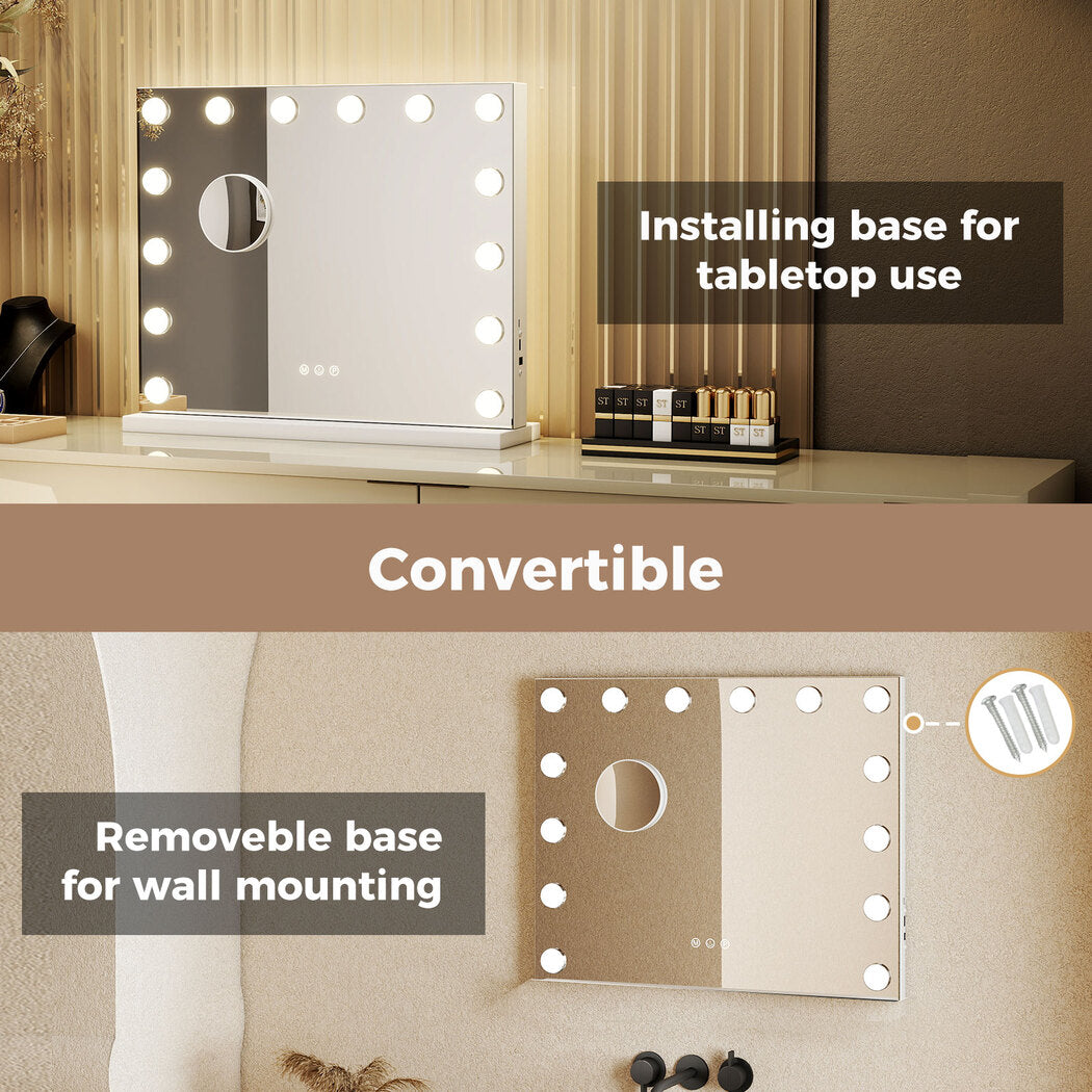 Emitto LED Hollywood Makeup Mirror Vanity Light Mirror 14 Dimmable LED Bulbs