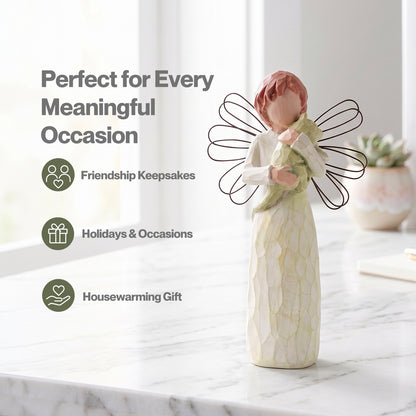 Levede Resin Angel Figurines Friendship Gift for Companionship Display White
