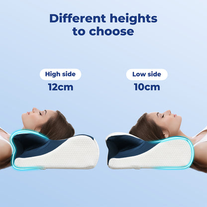 Lavio Cervical Contour Memory Foam Pillow Side Sleeper for Neck Pain Relief