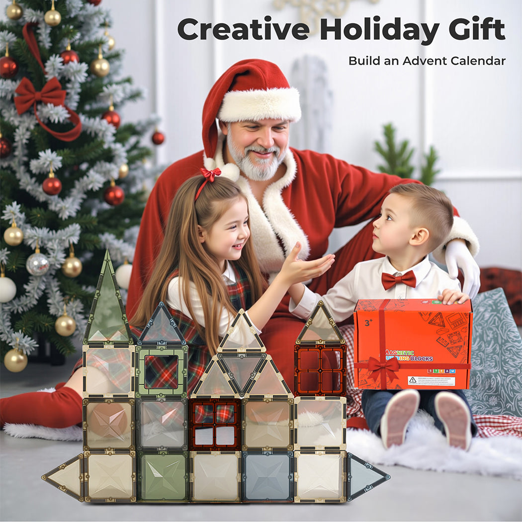 Dekko Magnetic Tiles 60PC for Kids Building Blocks Construction Fun Activity Kit