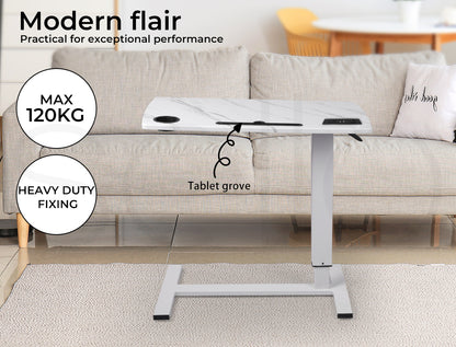 Levede Mobile Standing Desk Height Adjustable Sit Stand Over Bed Laptop Table