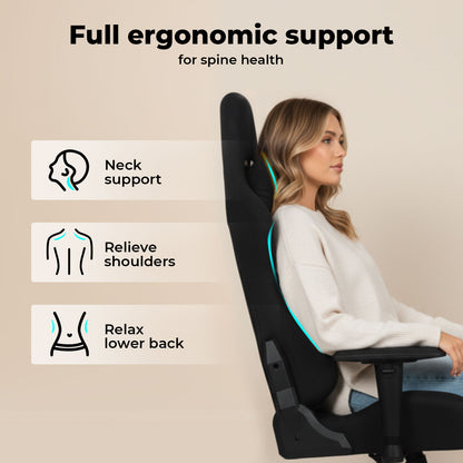 Ergonomic Office Chair 165° Reclining Executive Computer Chair with Spring Seat