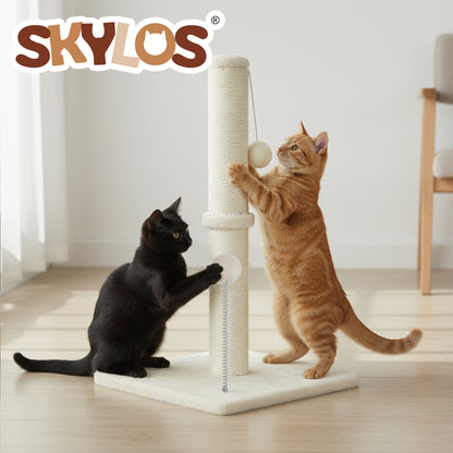 Skylos Cat Scratching Post 54cm Strong Natural Sisal Heavy Duty Scratcher Ball