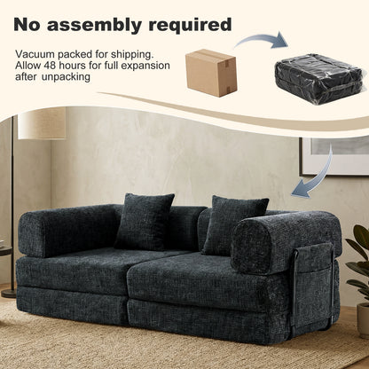 Levede Convertible Sofa Bed Sleeper 2 3 Seater Folding Floor Couch Small Space