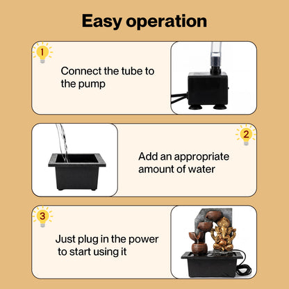 Spector Tabletop Water Fountain Indoor Garden Fountains LED Resin Bronze