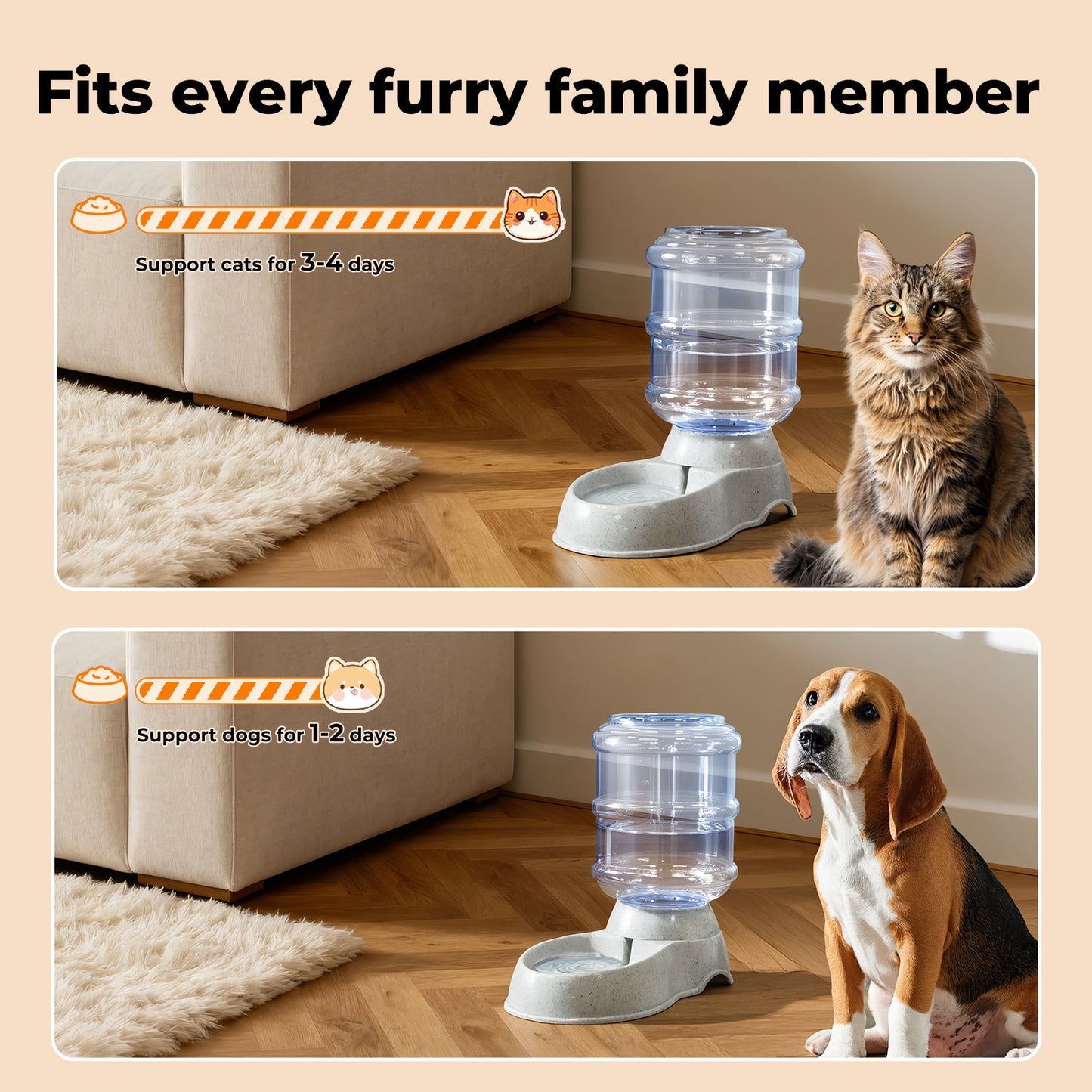 Skylos Automatic Pet Waterer 3.5L Plastic Dispenser Station for Cat and Dog