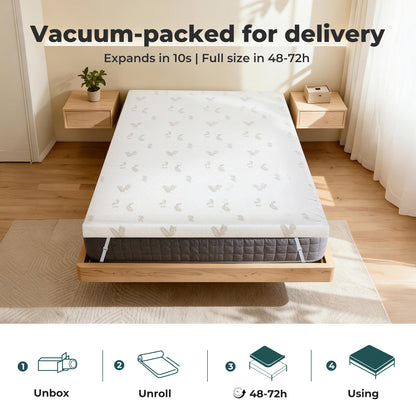Lavio Mattress Topper Memory Foam Small Double Dual Layer 7cm Pressure Relief