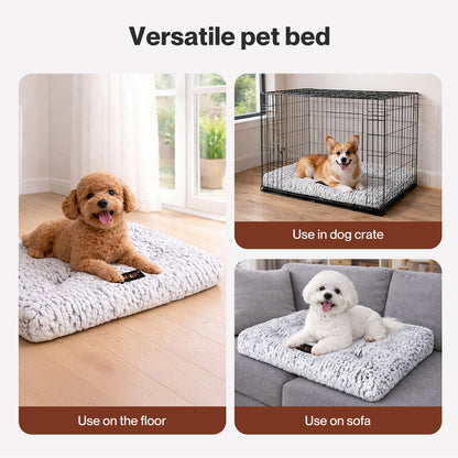 Skylos Pet Bed Luxury Dog Crate Cushion Mattress Plush Soft Bed Easy Maintain