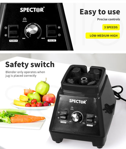 Spector 2L Commercial Blender Mixer Food Processor Juicer Smoothie Ice Crush