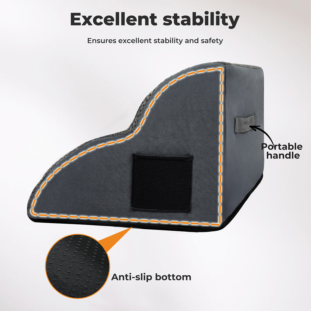 Skylos 2 Step Dog Ramp Pet Stairs for Small Dogs Bed Sofa Foam Non-Slip Washable