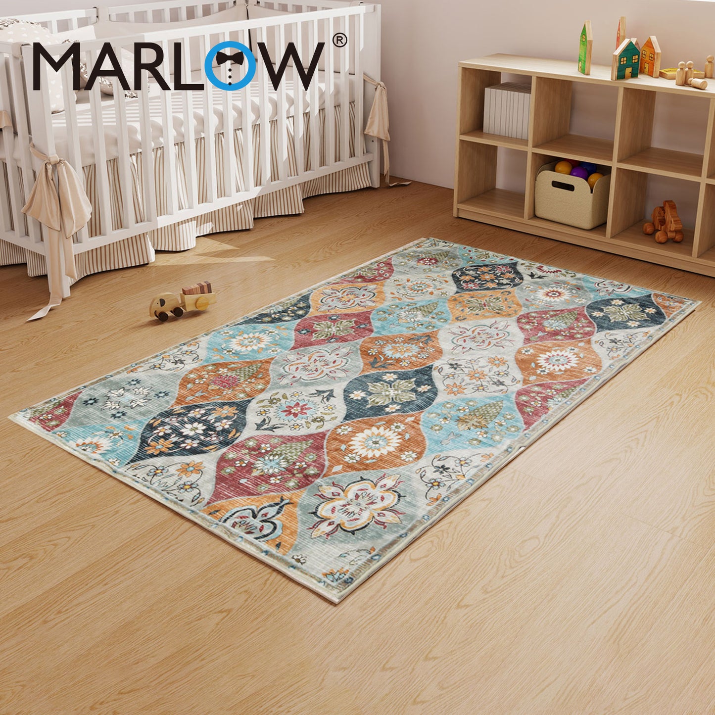 Marlow Floor Area Rug Runner for Living Room Bedroom Washable Non Slip 80x150cm