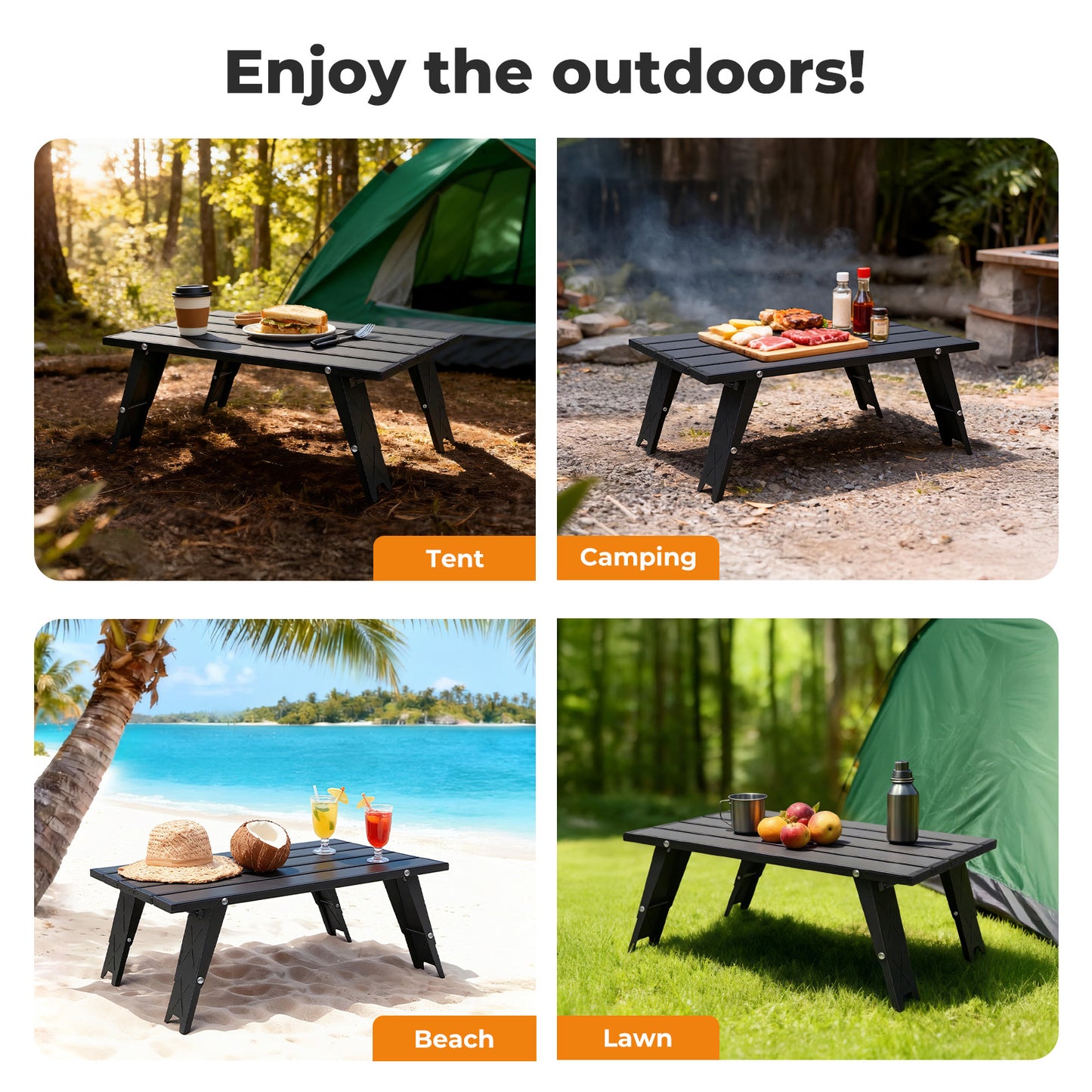 Levede Folding Camping Table Mini Aluminium Portable Picnic Desk Lightweight