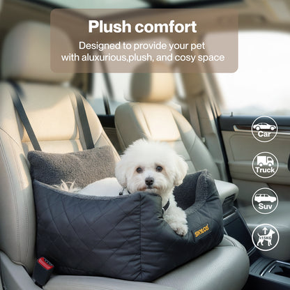 Skylos Dog Car Seat Travel Bed Carrier Pet Booster Seat Basket Portable Puppy