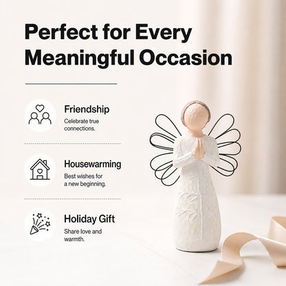 Levede Resin Thank You Gift Figurines Willow-Inspired White For Shelf Decor