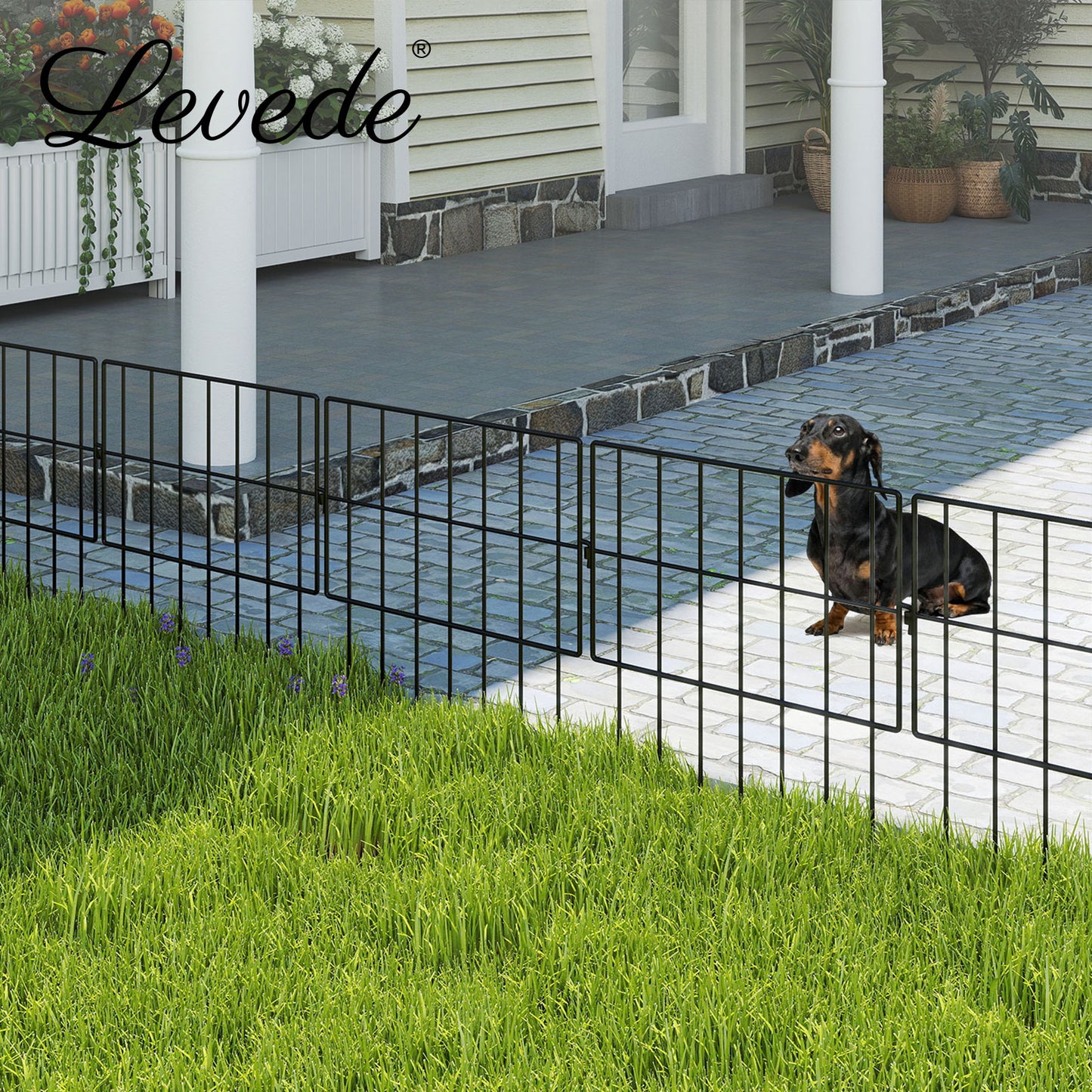 Levede 25 Pack Animal Barrier Metal Decorative Garden Fence Outdoor Pet Border