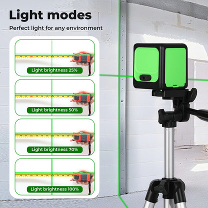 Traderight Green Laser Level 360° Self Leveling IP54 Water Resist with Tripod
