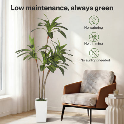 Levede Artificial Dracaena Tree 182cm Realistic Fake Plant with Pot Home Decor