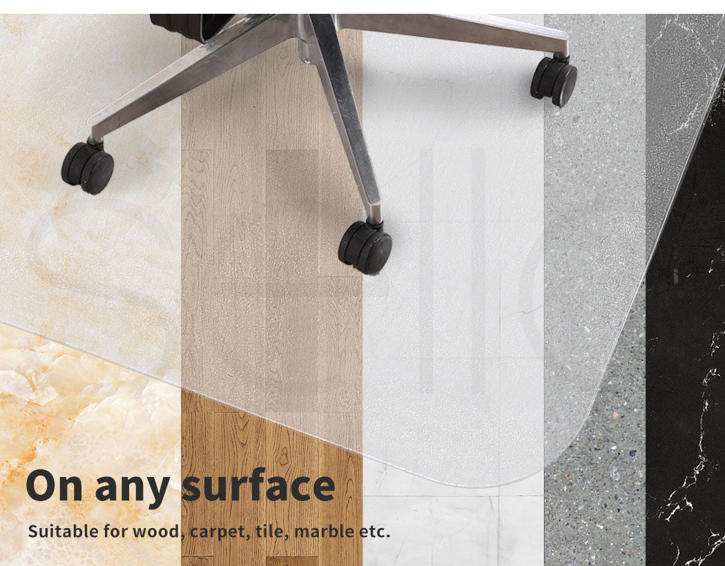 Marlow Non Slip Office Chair Desk Mat Floor Computer Carpet Protector PVC Clear