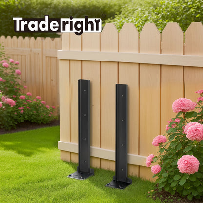 Traderight Heavy Duty Garden Metal Fence Post Repair Stake Anchor Ground Spike