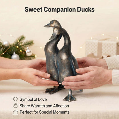 Levede  Outdoor Resin Duck Sculpture Garden Ornaments Patio Yard  Bronze color