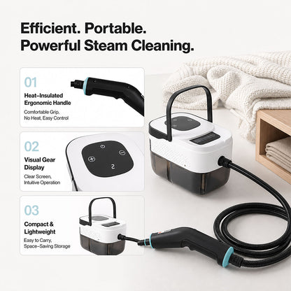 Spector Steam Cleaner Handheld 6 Settings with Tank 105°C Heat For Kitchen White