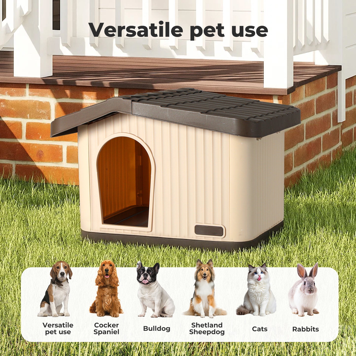Skylos Pet House Outdoor Winter Insulated Dog Kennel Stray Shelter Weatherproof