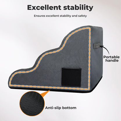 Skylos 3-Step Pet Stair Dog Ramp for Sofa Bed High Density Foam Non-Slip Ladder